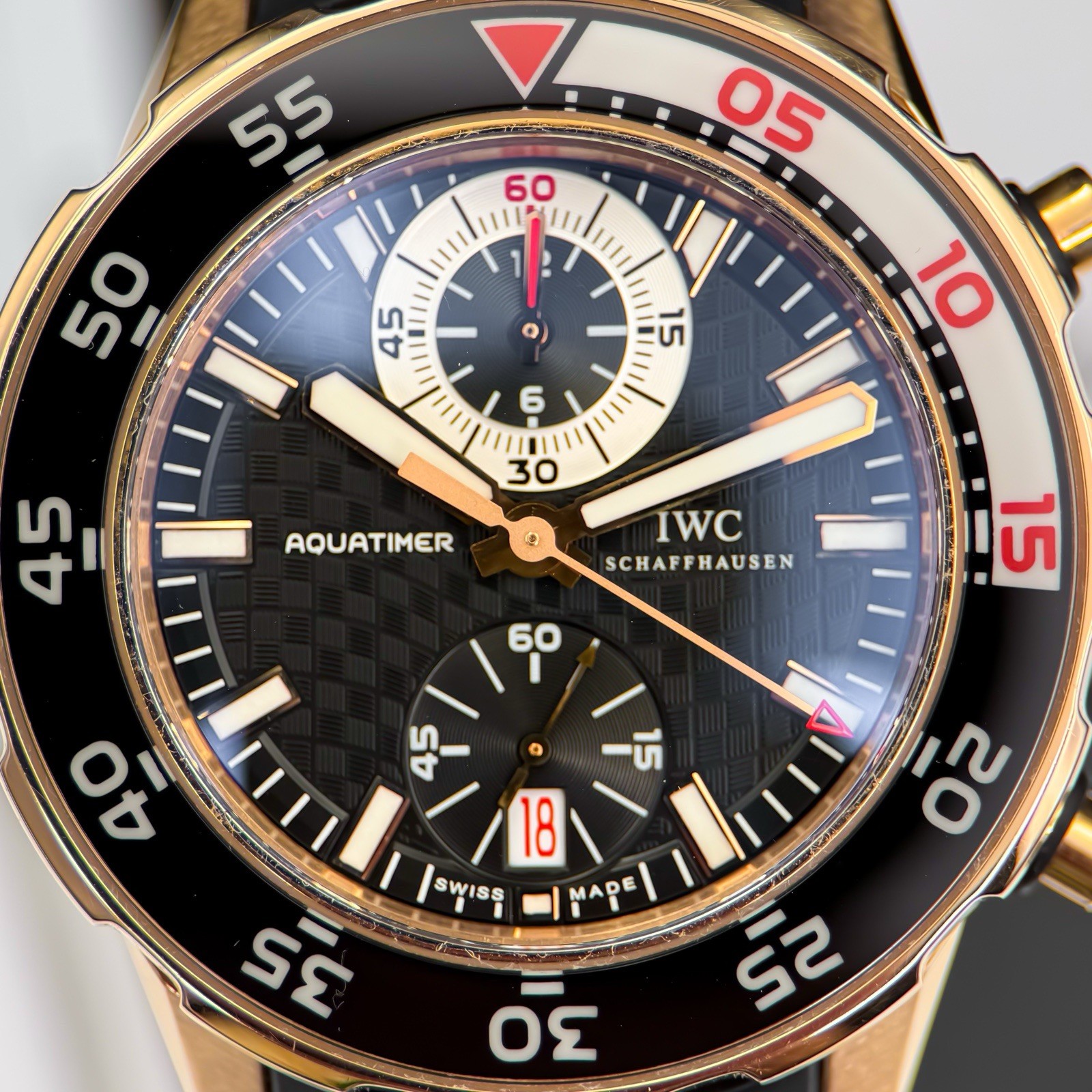 IWC Aquatimer IW376903 Flyback Chronograph 44mm 18K Rose Gold Box Papers - Image 2
