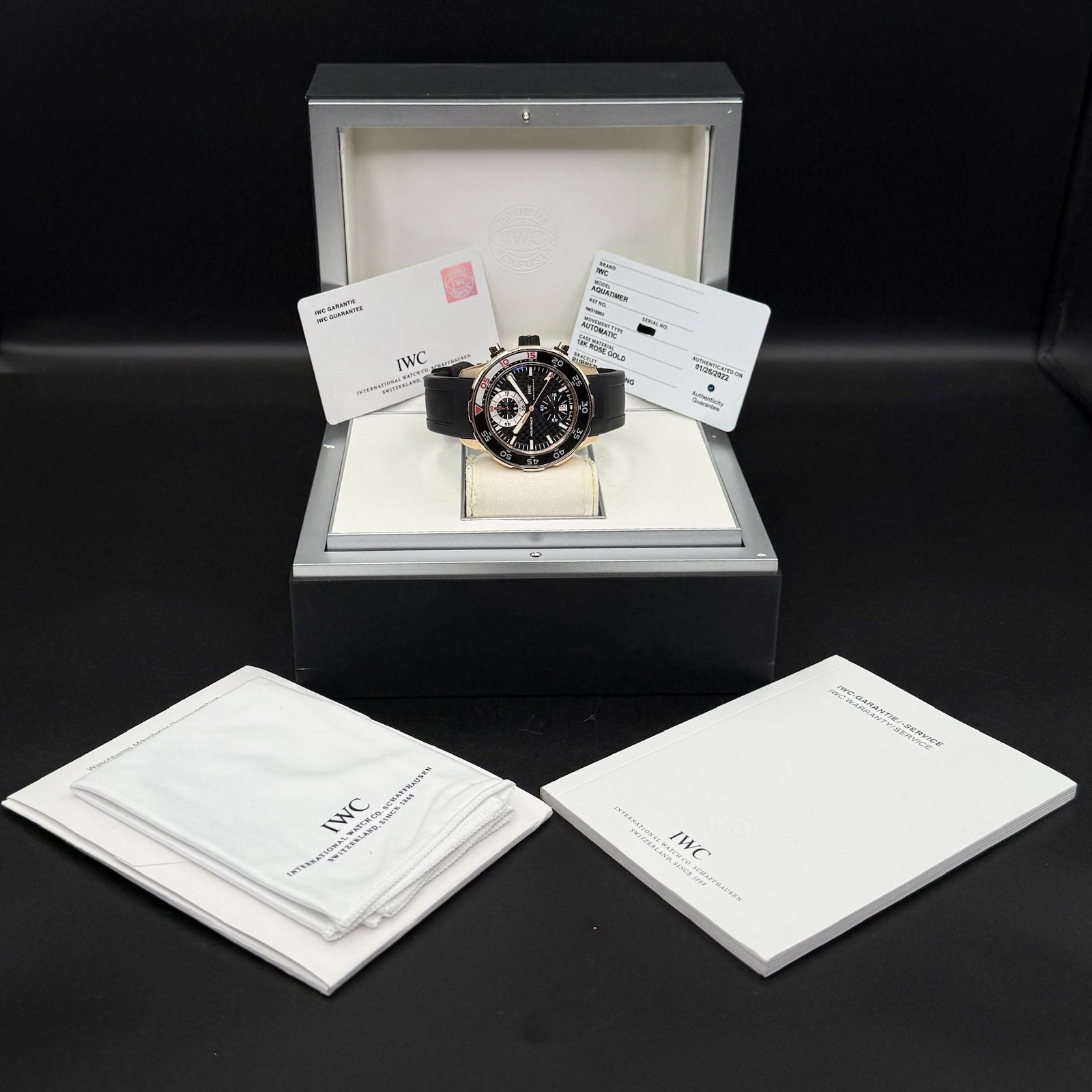 IWC Aquatimer IW376903 Flyback Chronograph 44mm 18K Rose Gold Box Papers - Image 3