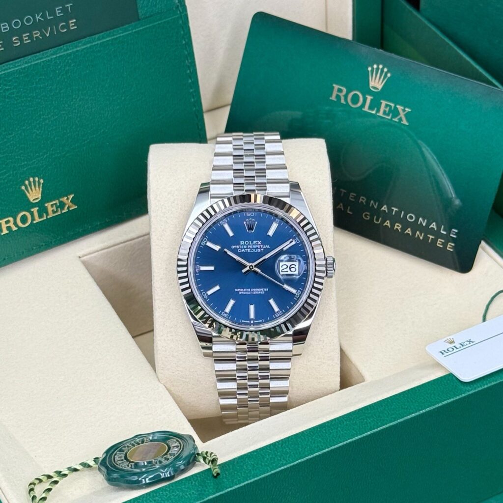 Brand New 2026 Rolex Datejust 41 Blue Dial Jubilee with Flutted Bezel 126334