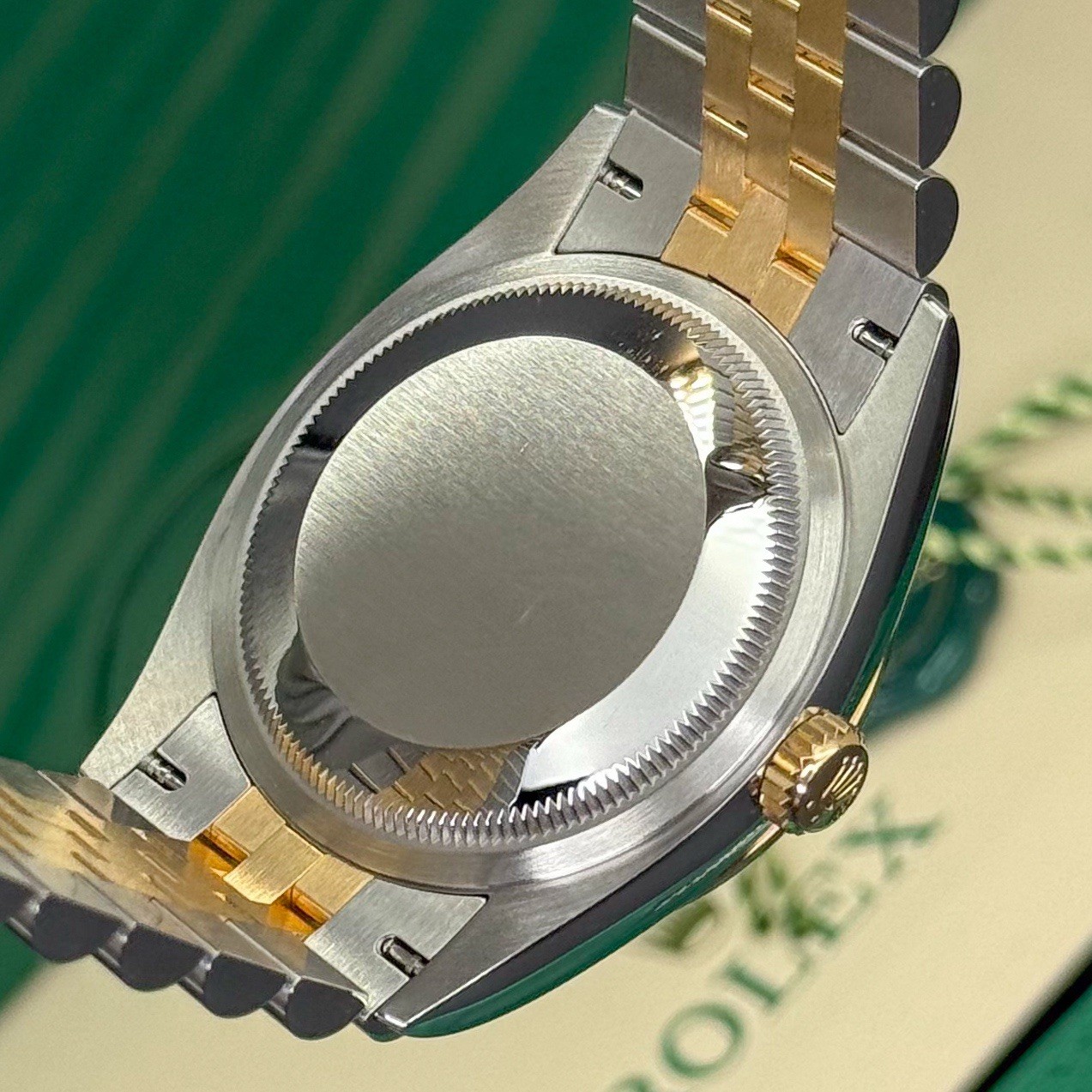 Rolex Palm Motif Dial Datejust 36 126233 Yellow Gold Rolesor Jubilee Flutted - Image 14